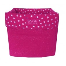Canvas Storage Box : Fuchsia Glitter Canvas Storage Box : Fuchsia Glitter